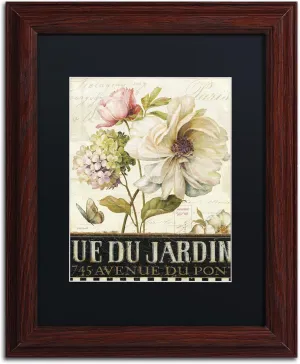 Marche de Fleurs V Wall Decor by Lisa Audit, 11" x 14", Wood Frame, Black Matte