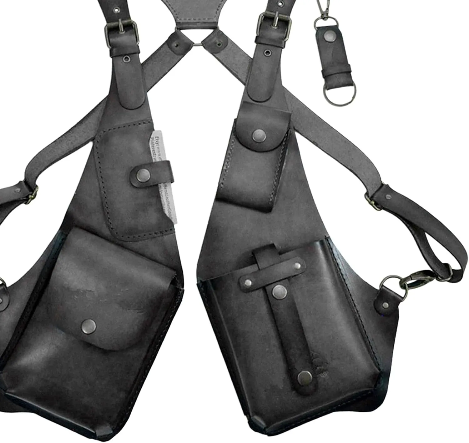Men Anti Underarm Shoulder Bag Adjustable PU Leather Strap Wallet Bag Outdoor Phone Bag