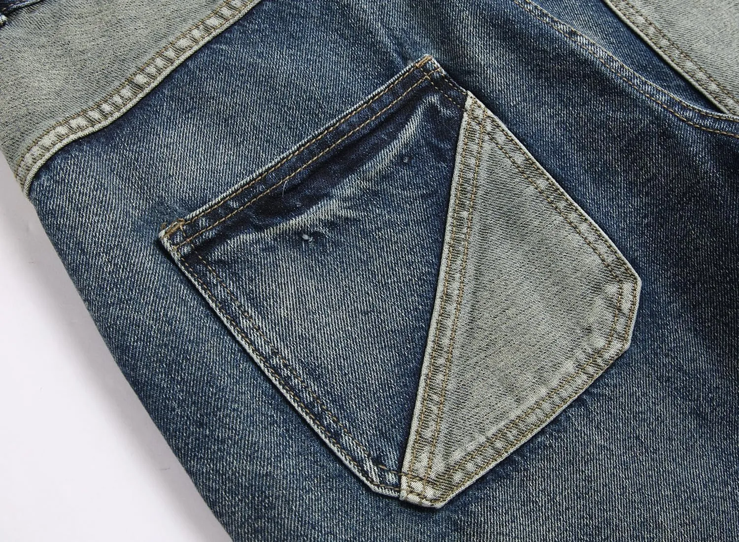 Men Ripped Jeans Fashion Slim Fit Traight Distressed Design Skinny Stretch Comfort Flex Waist Denim Pants