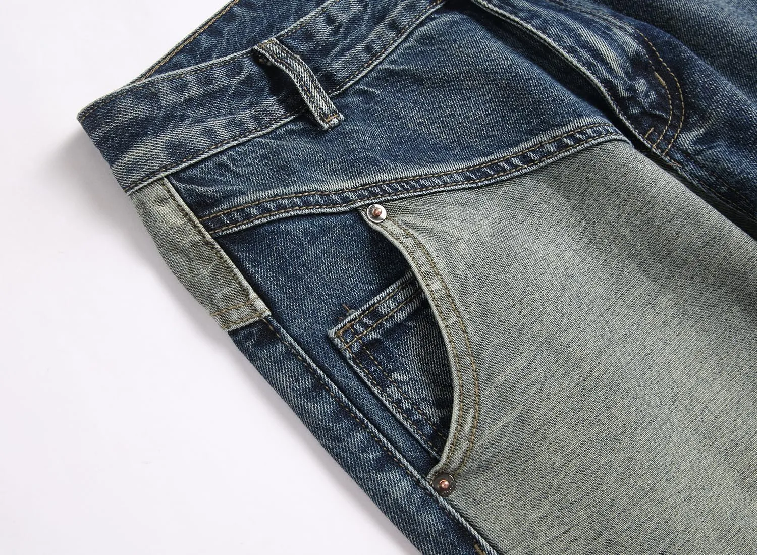 Men Ripped Jeans Fashion Slim Fit Traight Distressed Design Skinny Stretch Comfort Flex Waist Denim Pants