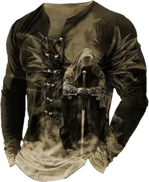 Men Shirt Vintage Hooded Long Sleeve T Shirt Autumn Solid Casual Top for Athletic Running Hiking Men Long Sleeve