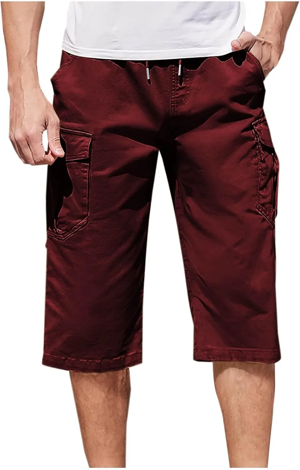 Men's Cargo Work Shorts - Rugged Multi-Pocket Bermuda Shorts Gym Activewear Utility Design for Outdoor & Casual Wear
