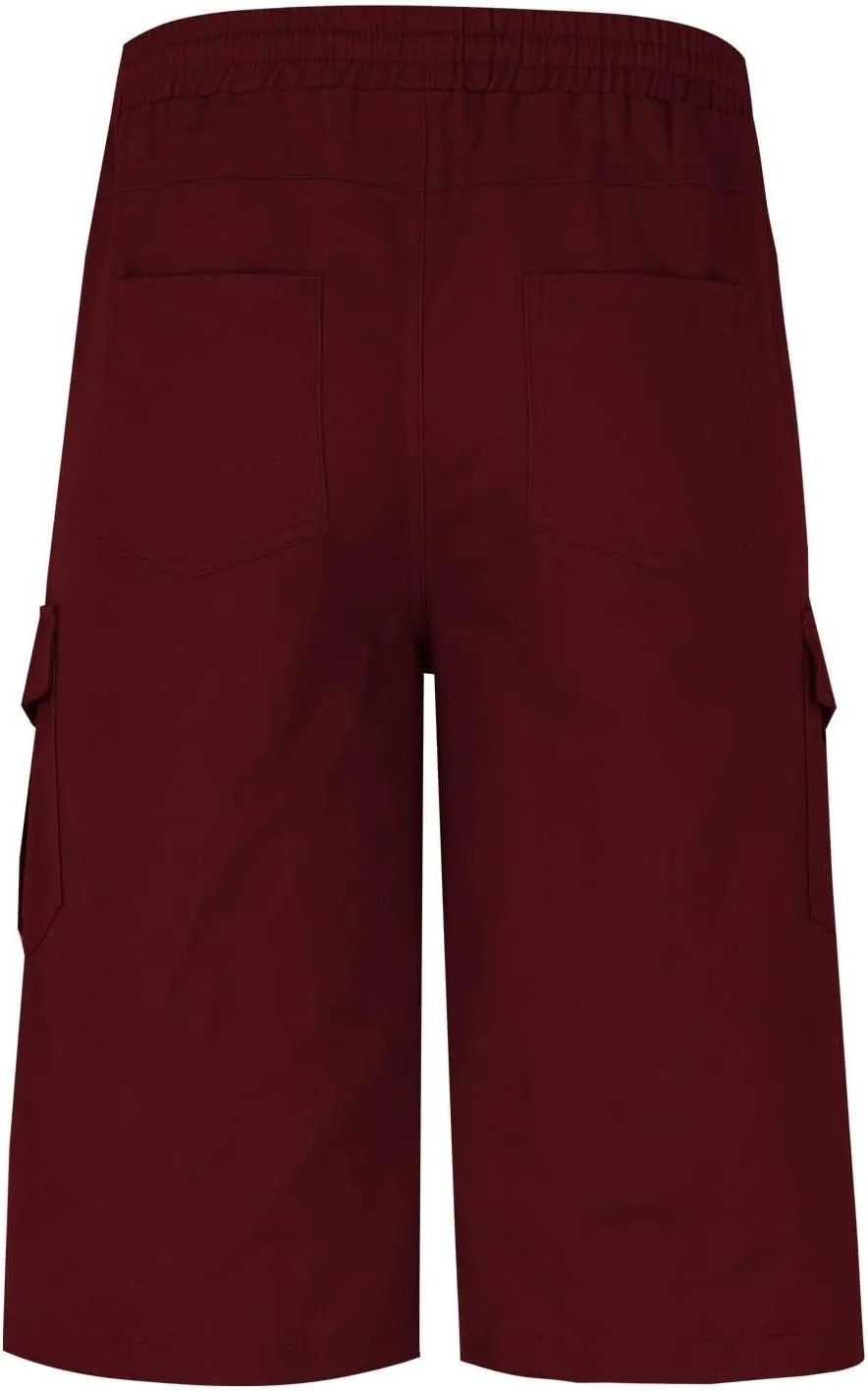 Men's Cargo Work Shorts - Rugged Multi-Pocket Bermuda Shorts Gym Activewear Utility Design for Outdoor & Casual Wear