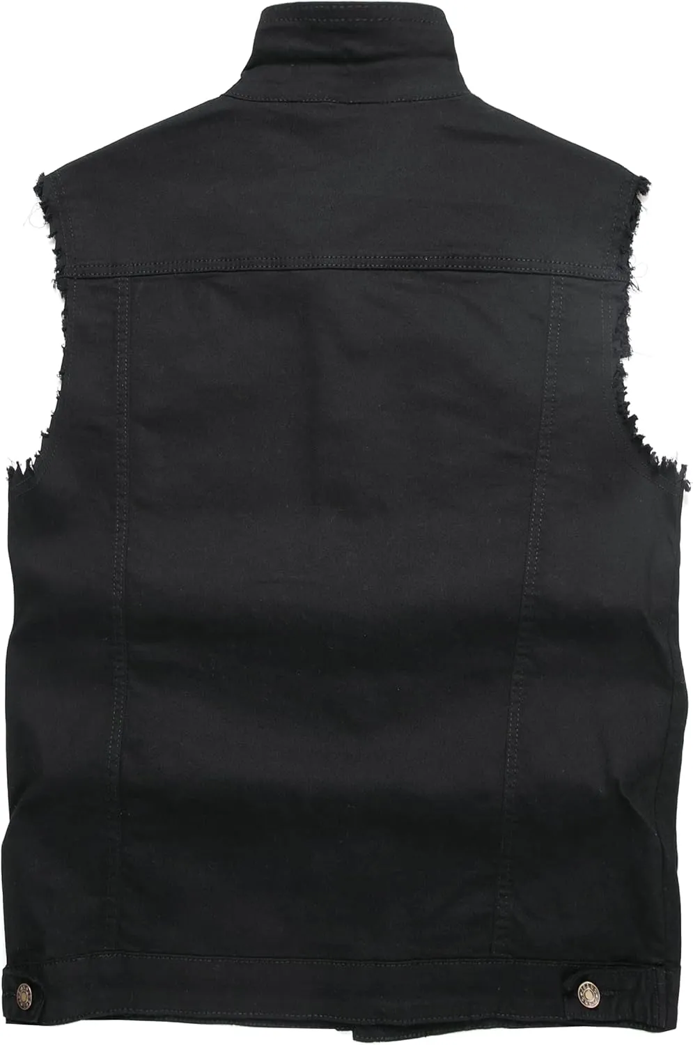 Men's Denim Vest,Sleeveless Jacket Slim Fit Vintage Casual Ripped Summer Jean Vest for Men
