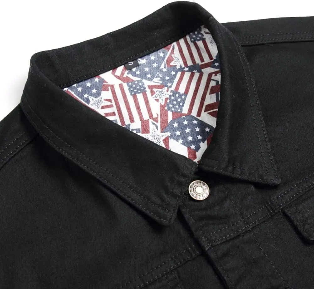 Men's Denim Vest,Sleeveless Jacket Slim Fit Vintage Casual Ripped Summer Jean Vest for Men