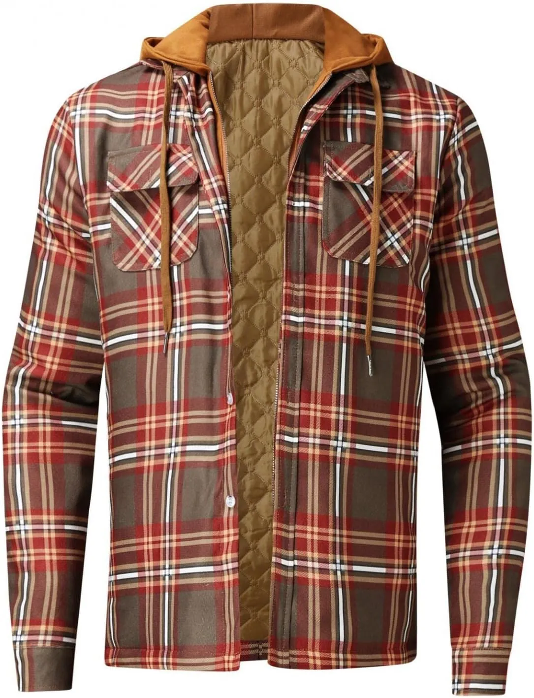 Mens Flannel Shirt Men's Button Down Regular Fit Long Sleeve Plaid Flannel Casual Shirts Men's Cotton Flannel Shirt Tops