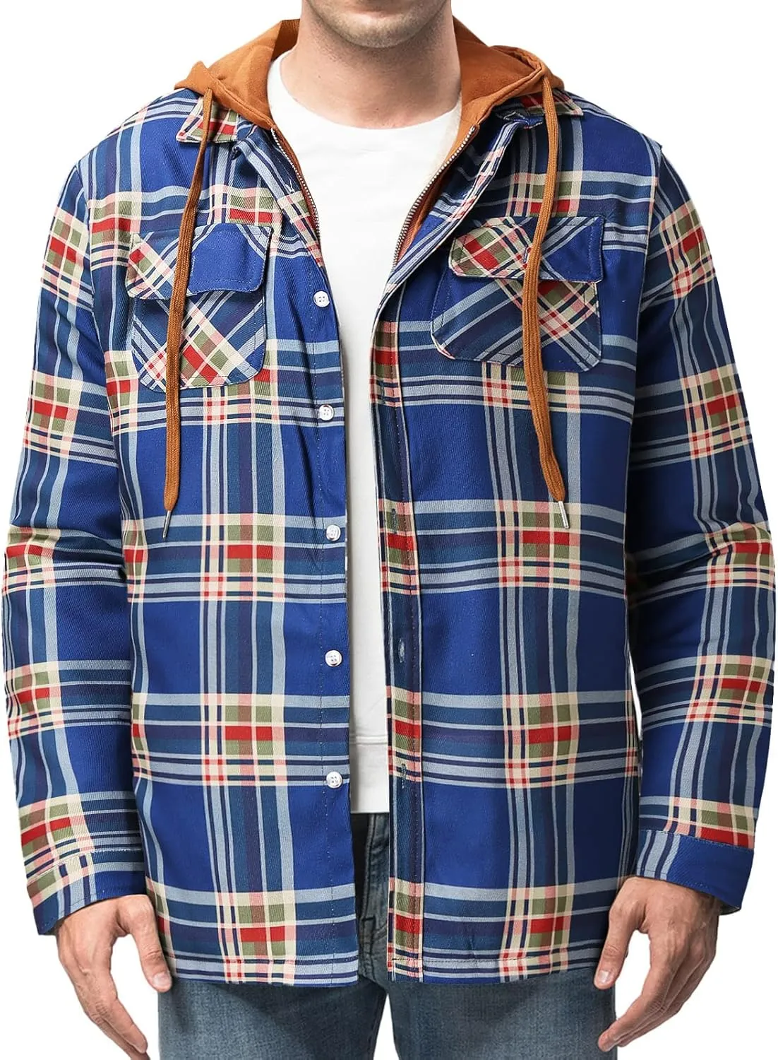 Mens Flannel Shirt Men's Button Down Regular Fit Long Sleeve Plaid Flannel Casual Shirts Men's Cotton Flannel Shirt Tops