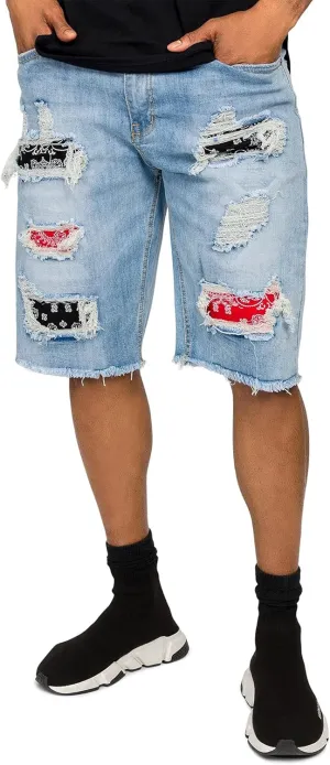 Mens Ripped & Distressed Denim Shorts