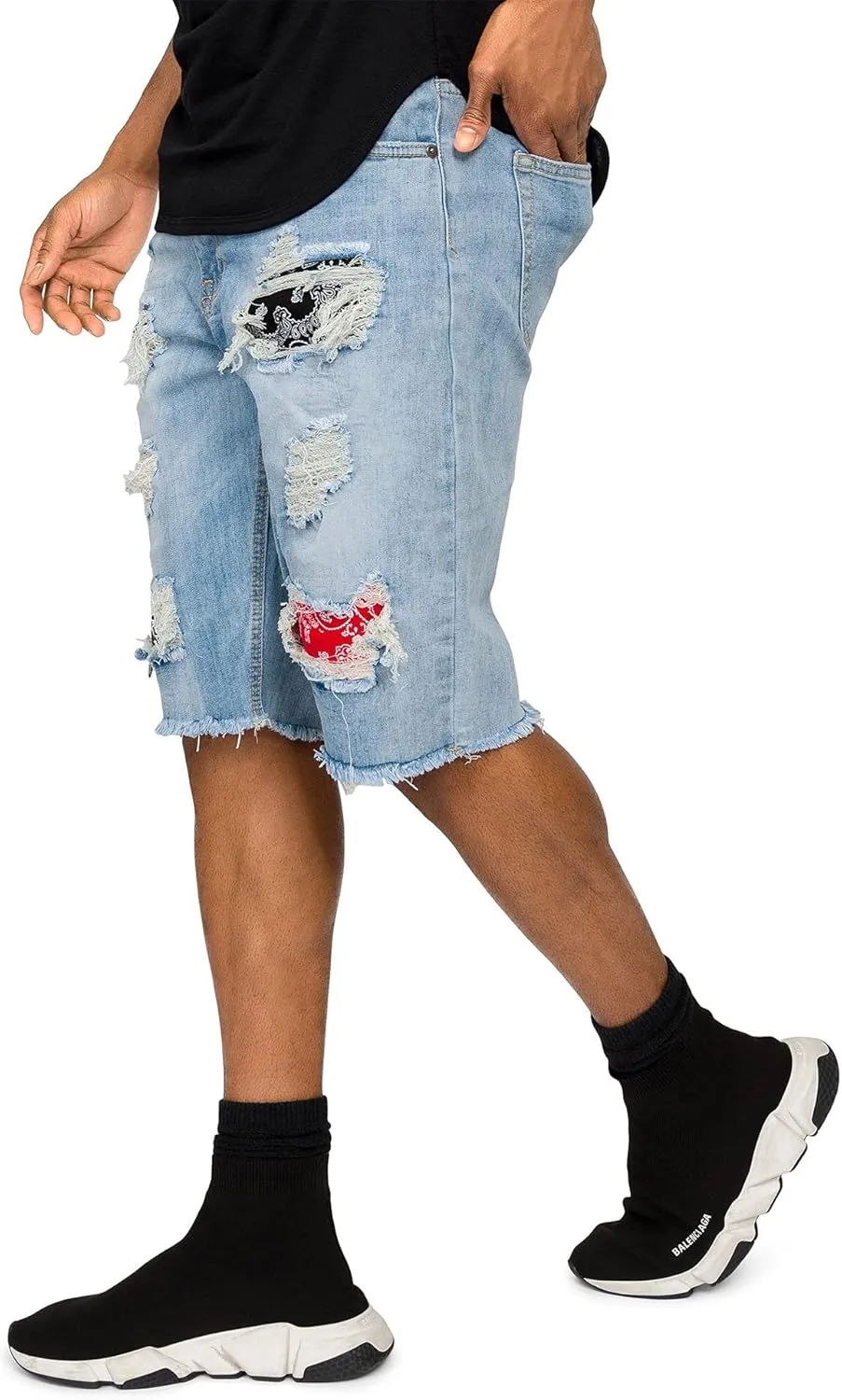 Mens Ripped & Distressed Denim Shorts