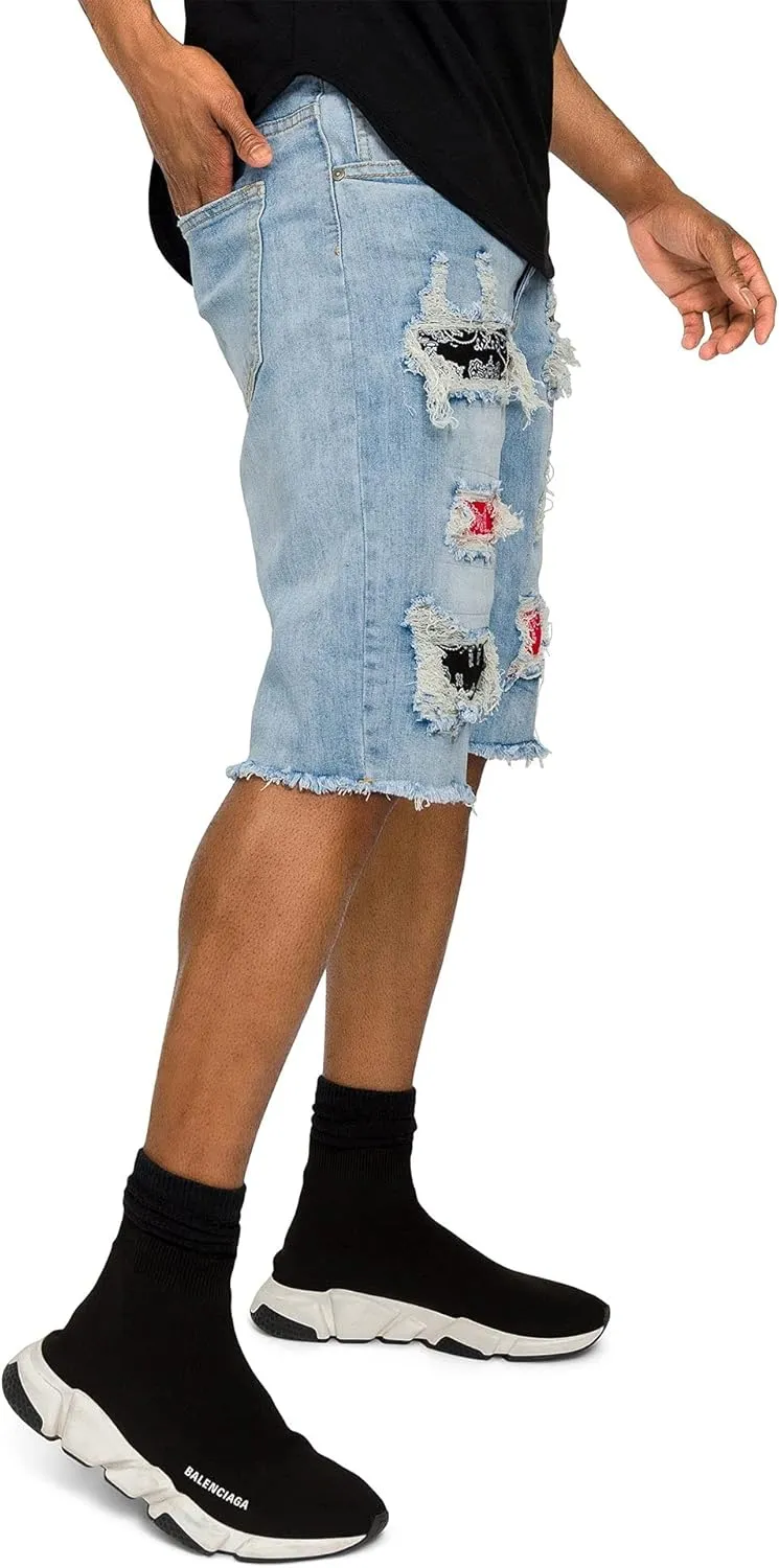 Mens Ripped & Distressed Denim Shorts