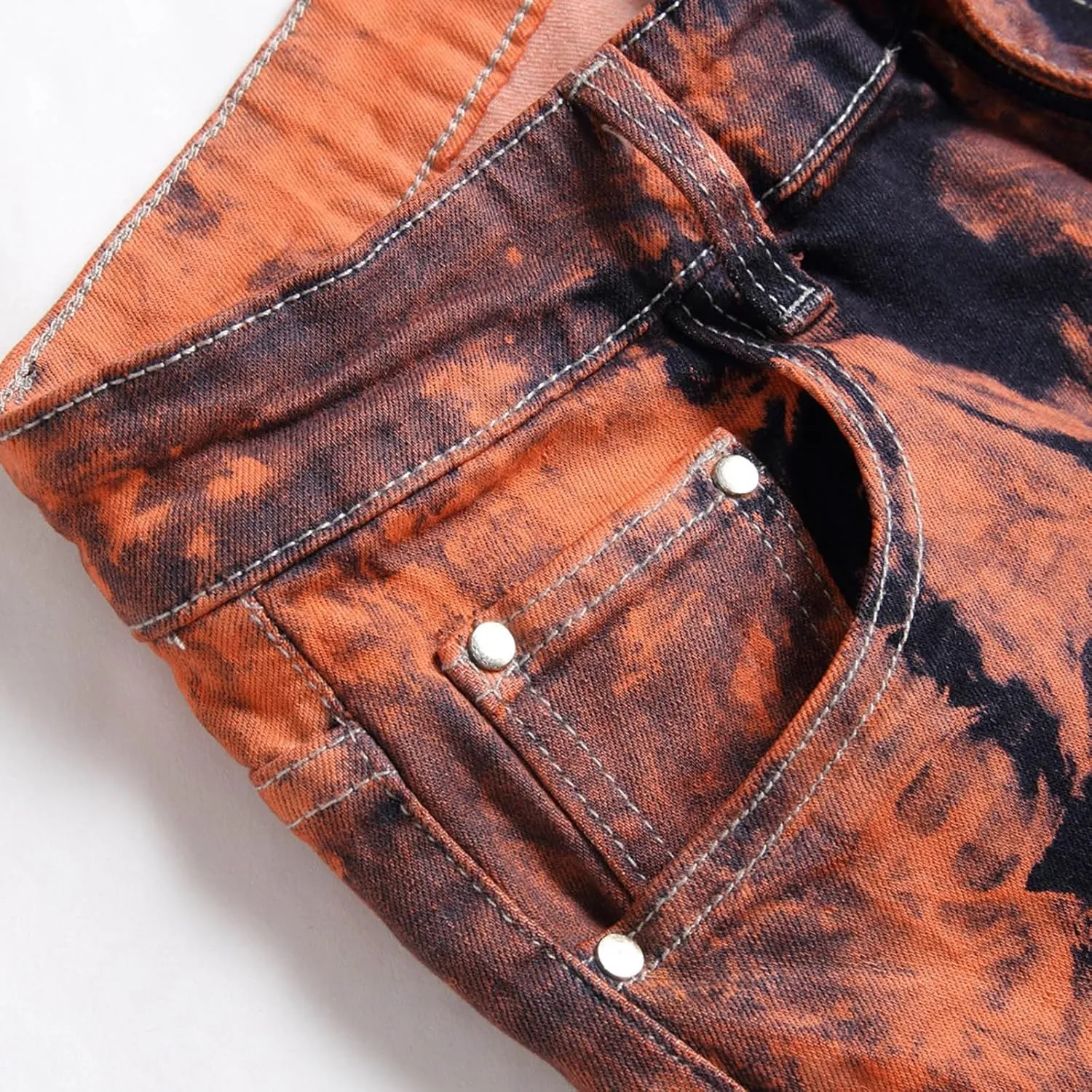 Men's Ripped Jeans Slim Fit Distressed Fashion Denim Jeans for Men