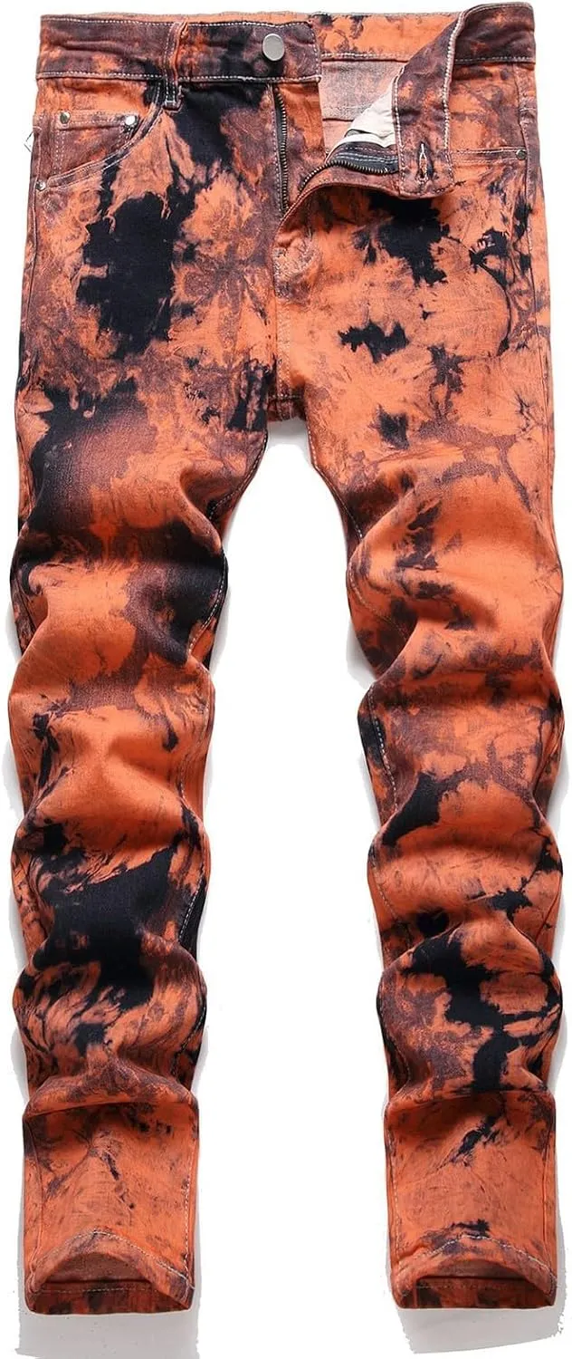 Men's Ripped Jeans Slim Fit Distressed Fashion Denim Jeans for Men