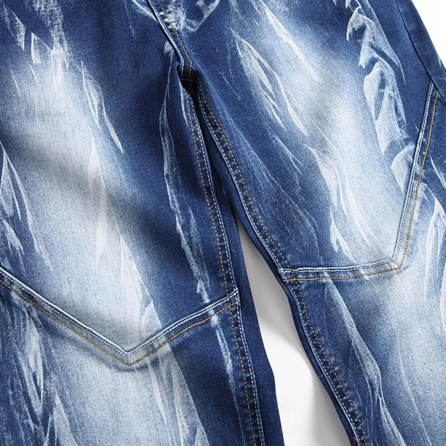 Men's Ripped Jeans Slim Fit Distressed Fashion Denim Jeans for Men