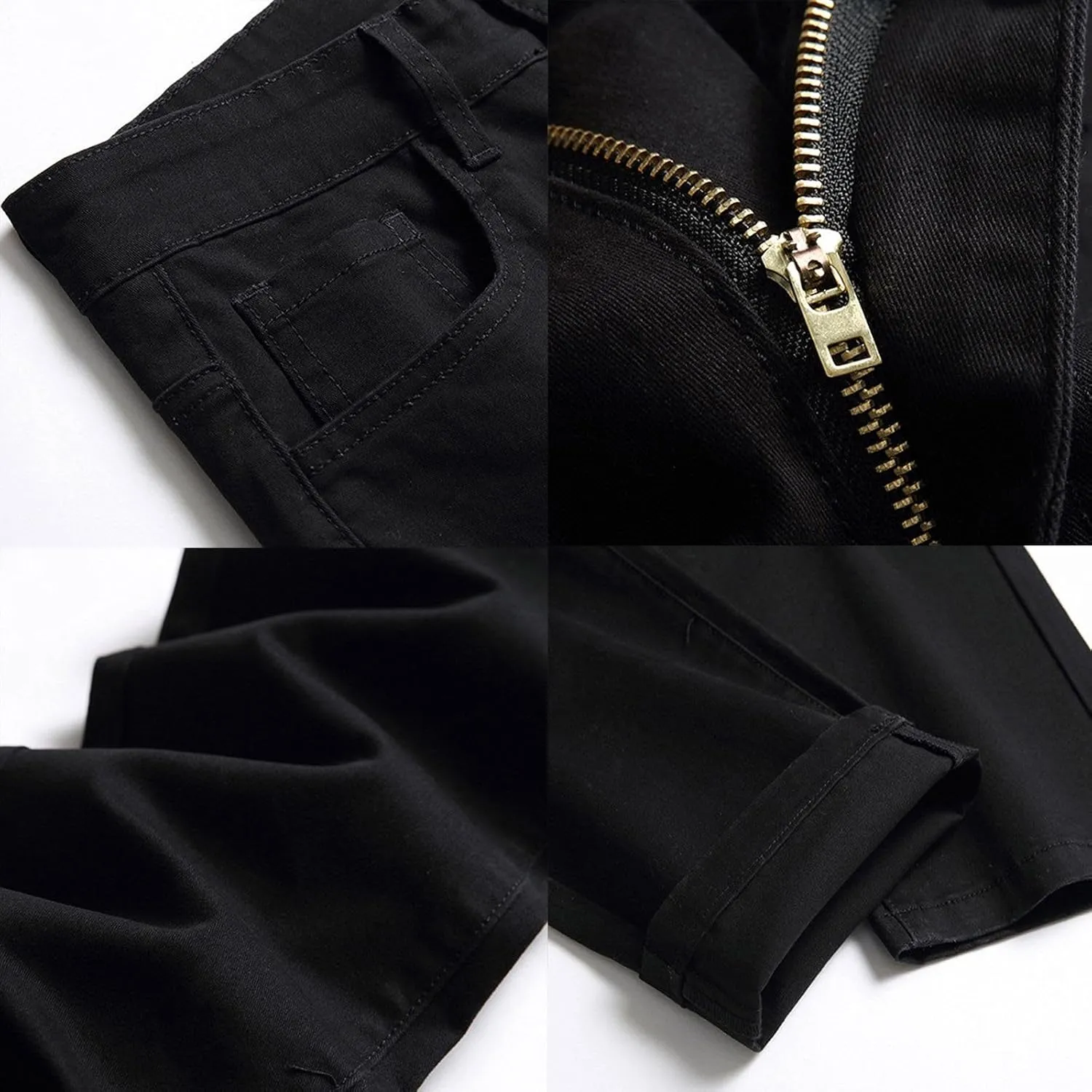 Mens Slim Fit Boot Cut Jeans Jeans Frayed Pants Distressed Rip Trousers Men Jeans Wide Jeans Men Mens