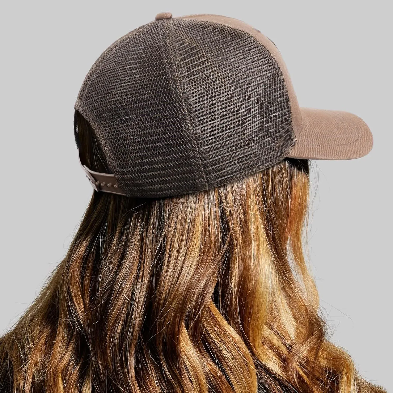 Mesh Bigfoot Hat Leather Cap for Men- Great Snapback Closure Sasquatch Hat for Hunting & Hiking