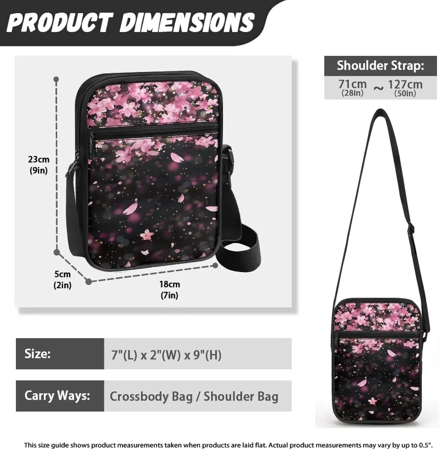Messenger Bag for Women Crossbody Cell Phone Purse Small Shoulder Pouch for Outdoor