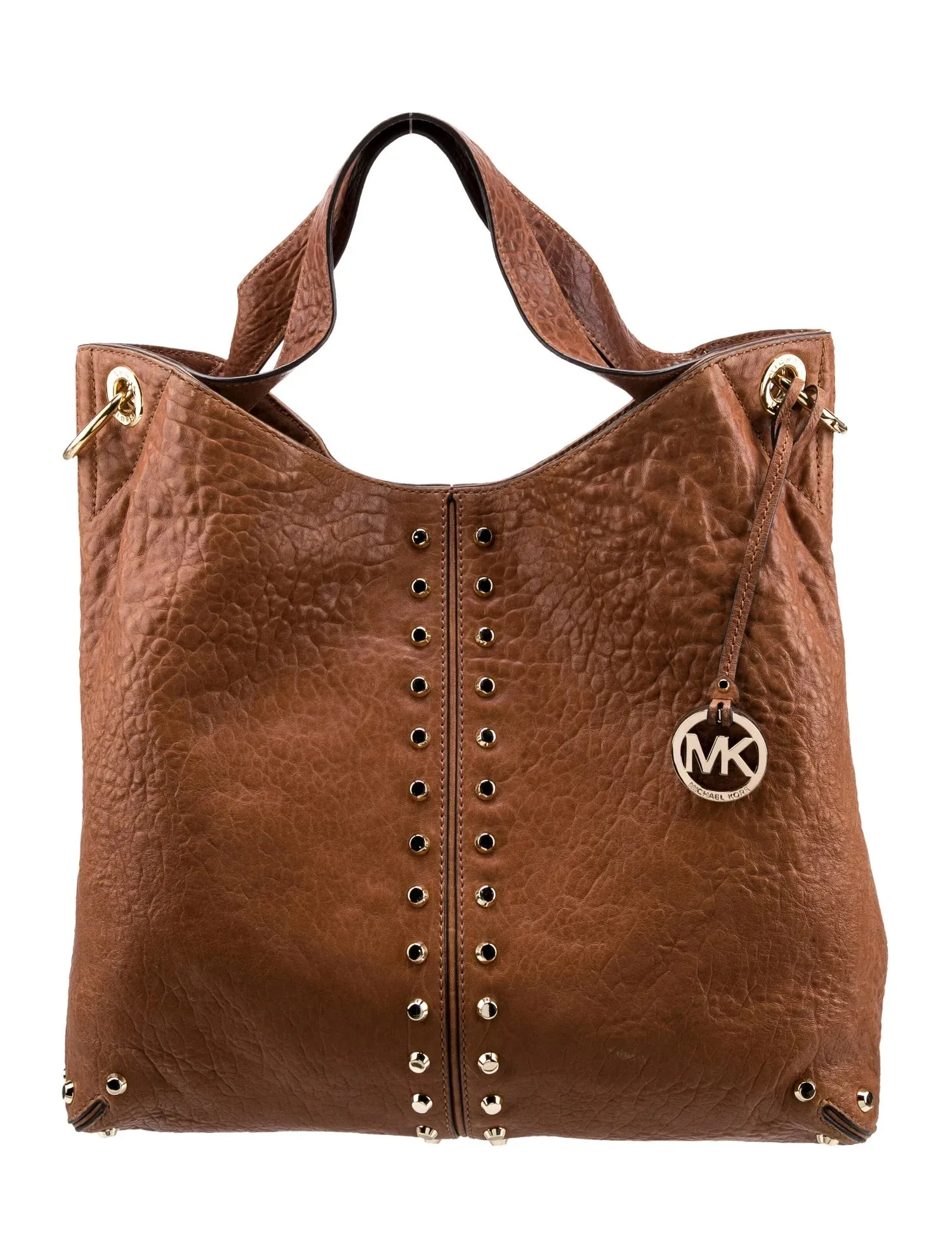 MICHAEL KORS ASTOR STUDDED LEATHER SHOULDER BAG
