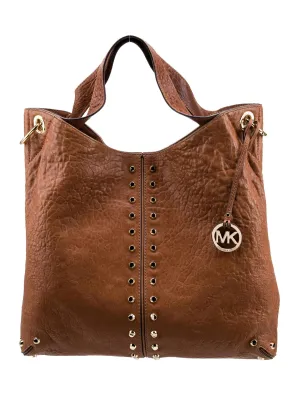 MICHAEL KORS ASTOR STUDDED LEATHER SHOULDER BAG