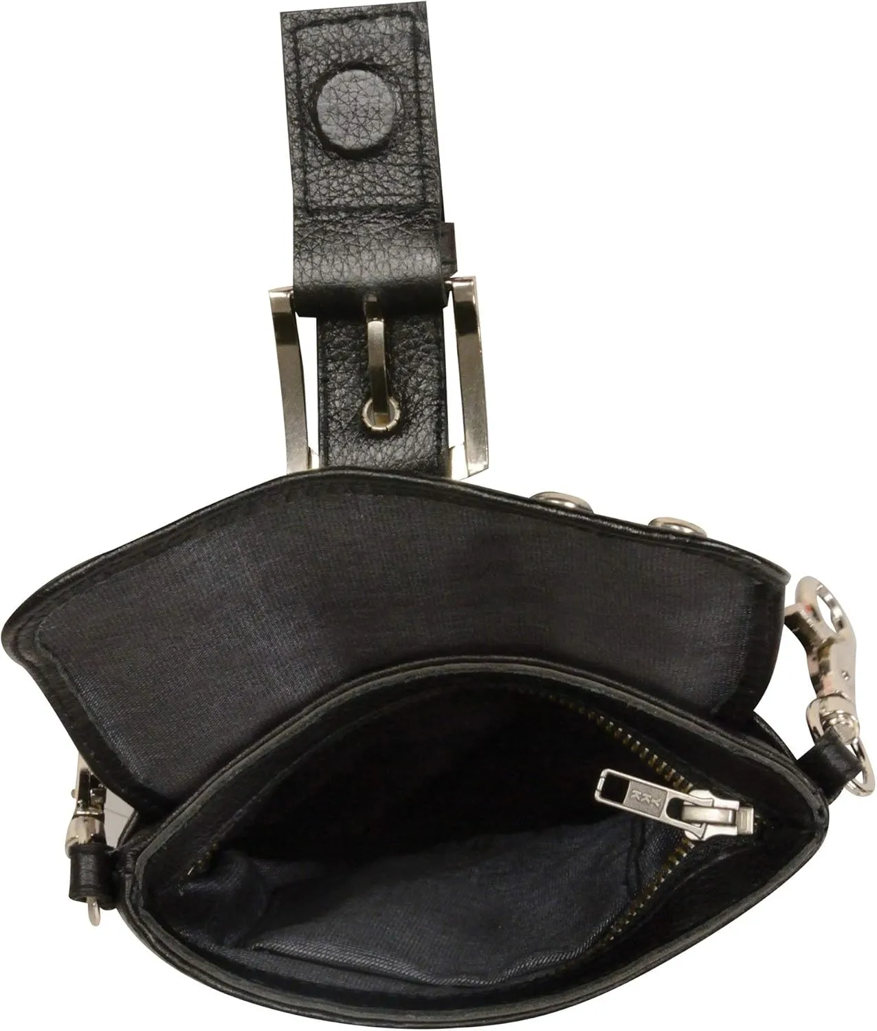Milwaukee Leather MP8805 Women's Black Small Leather Studded Shoulder Bag