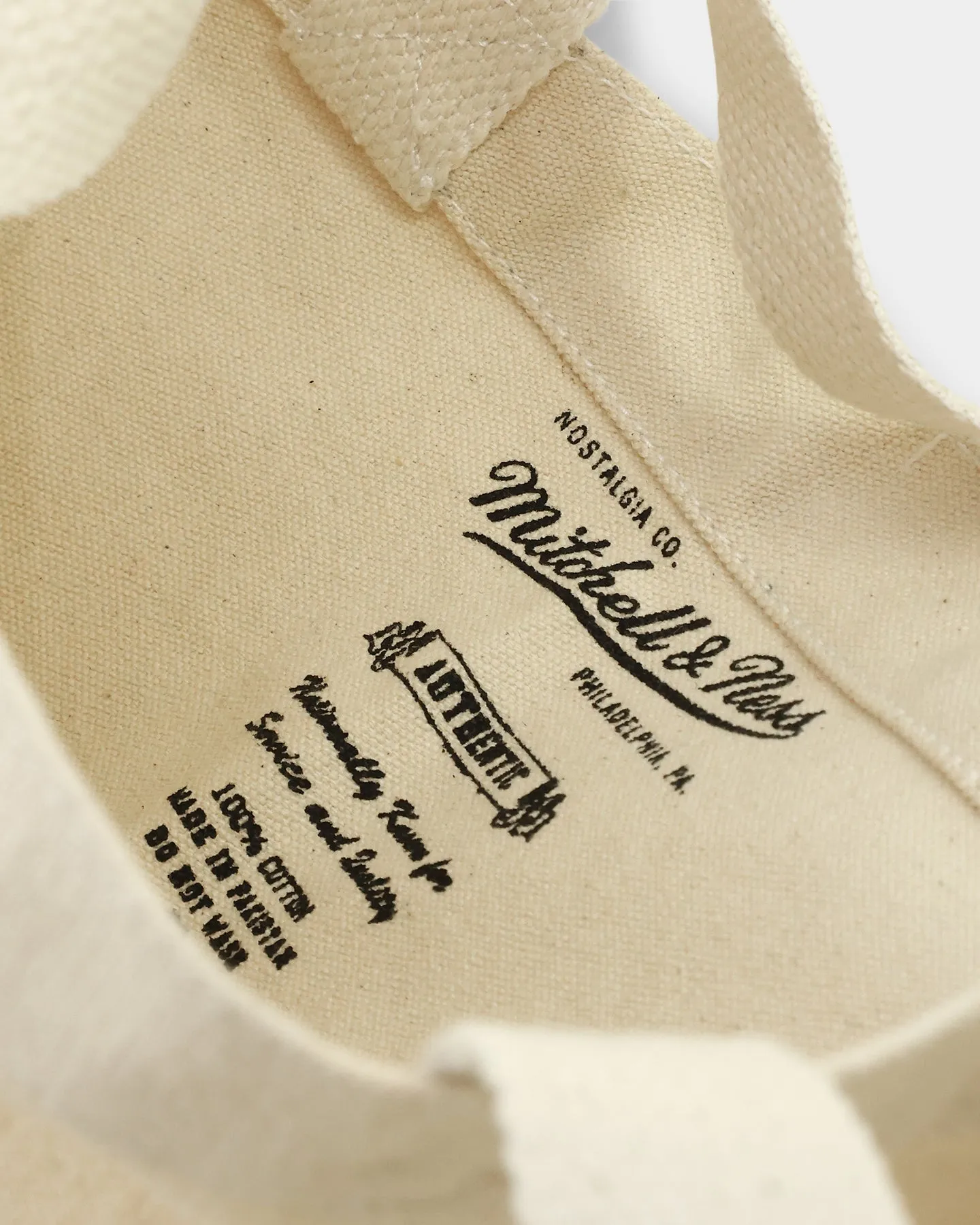 Mitchell & Ness Los Angeles Lakers Keyline Tote Bag Cream