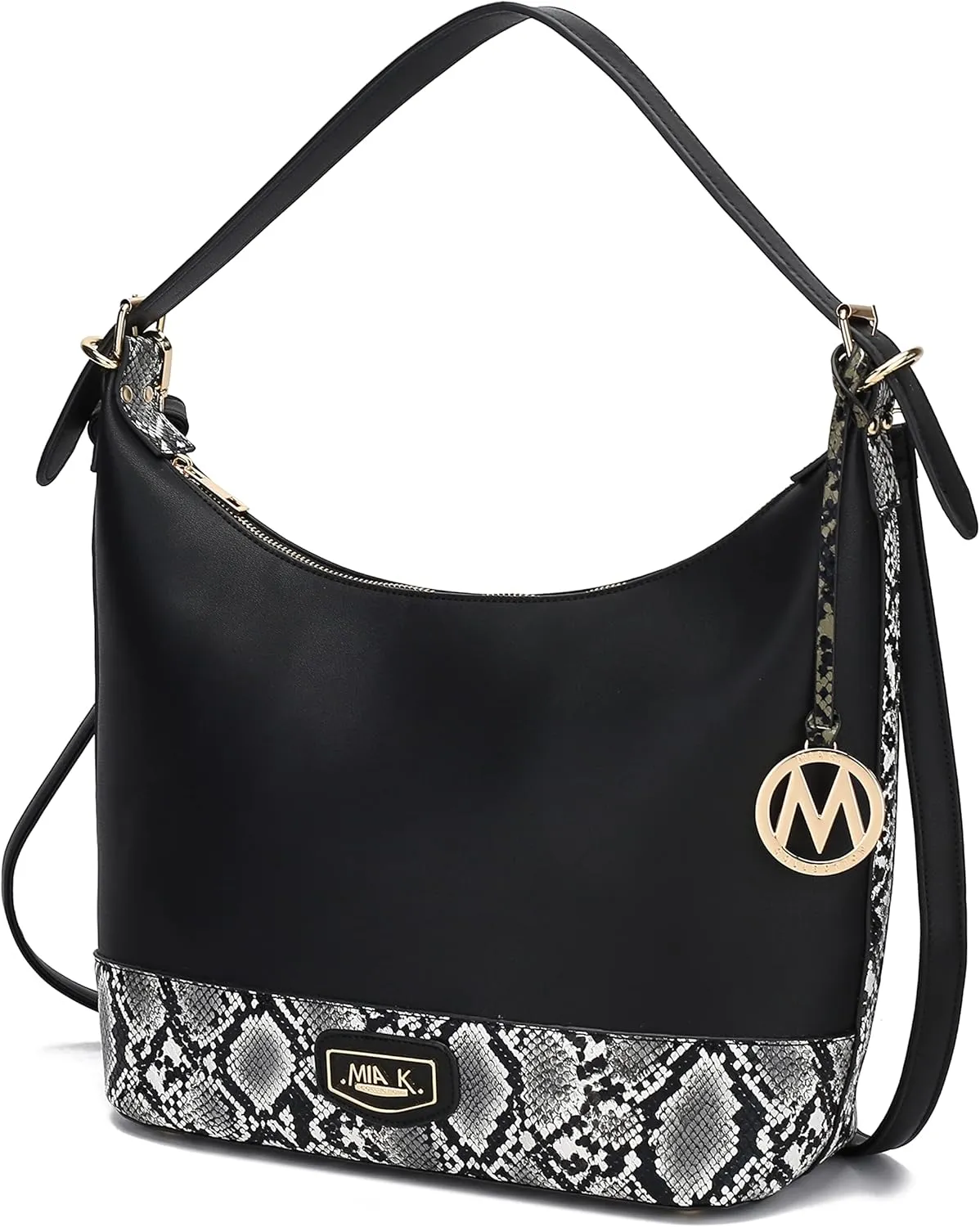 MKF Collection Shoulder Bag for Women, Vegan Leather Hobo Fashion Handbag Messenger Purse