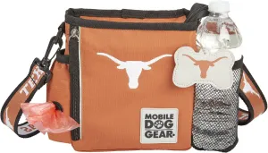 Mobile Dog Gear, NCAA University of Texas Austin Dog Travel Bag, Day or Night Dog Walking Bag, Officially Licensed, Includes Dog Waste Bag Dispenser, Orange