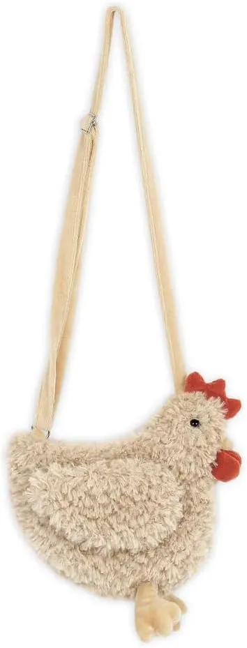 MON AMI Plush Crossbody Purse – Soft Shoulder Bag with Adjustable Strap & Zipper Closure for Girls & Toddlers
