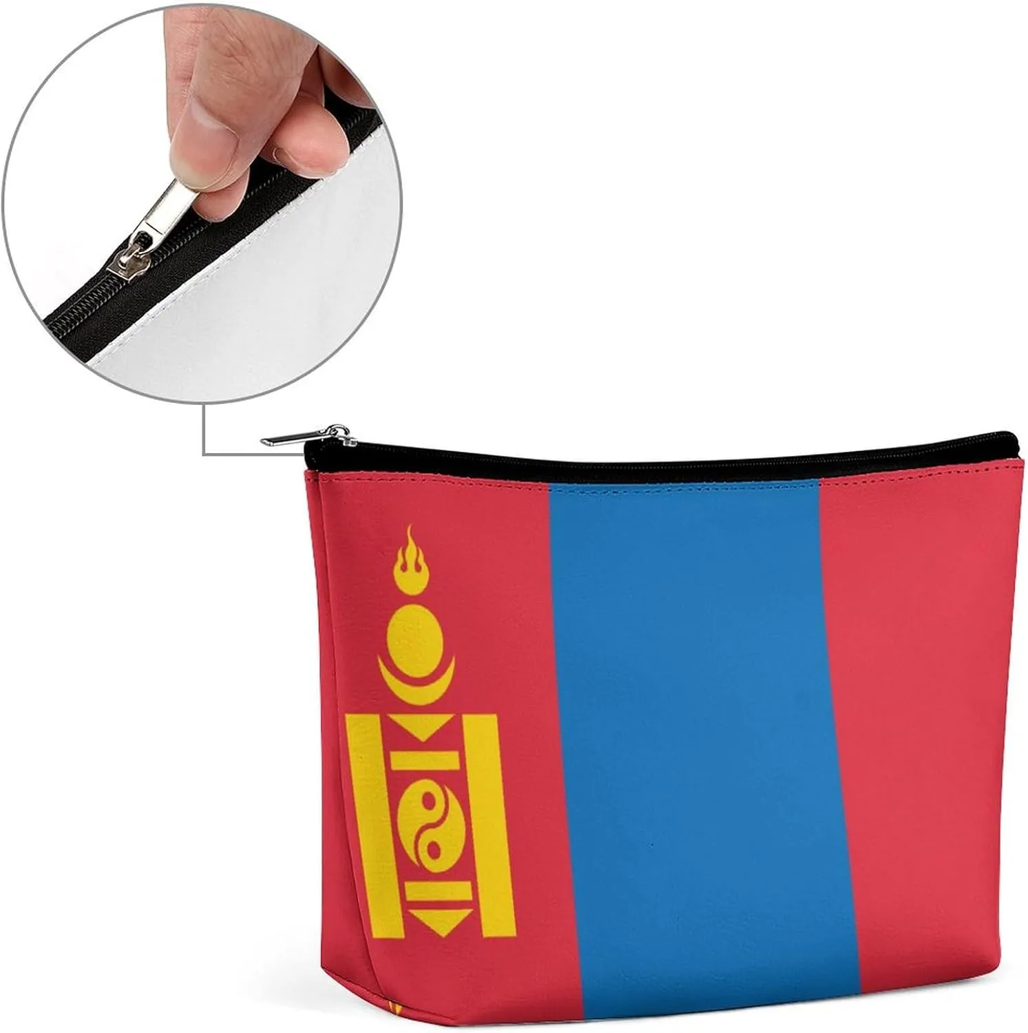 Mongolia Flag Travel-Friendly Cosmetic Bag Makeup Organizer for Women