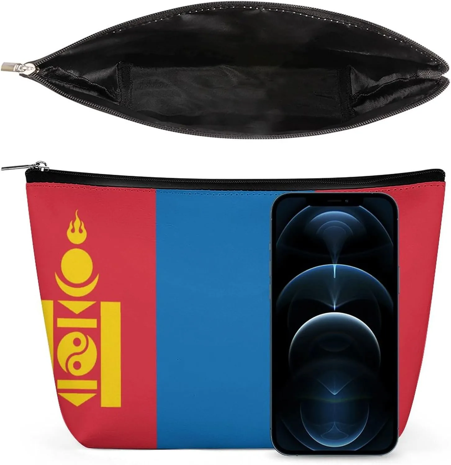 Mongolia Flag Travel-Friendly Cosmetic Bag Makeup Organizer for Women