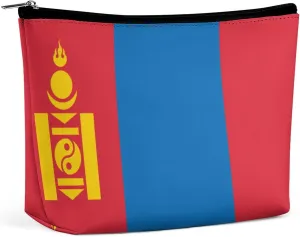 Mongolia Flag Travel-Friendly Cosmetic Bag Makeup Organizer for Women