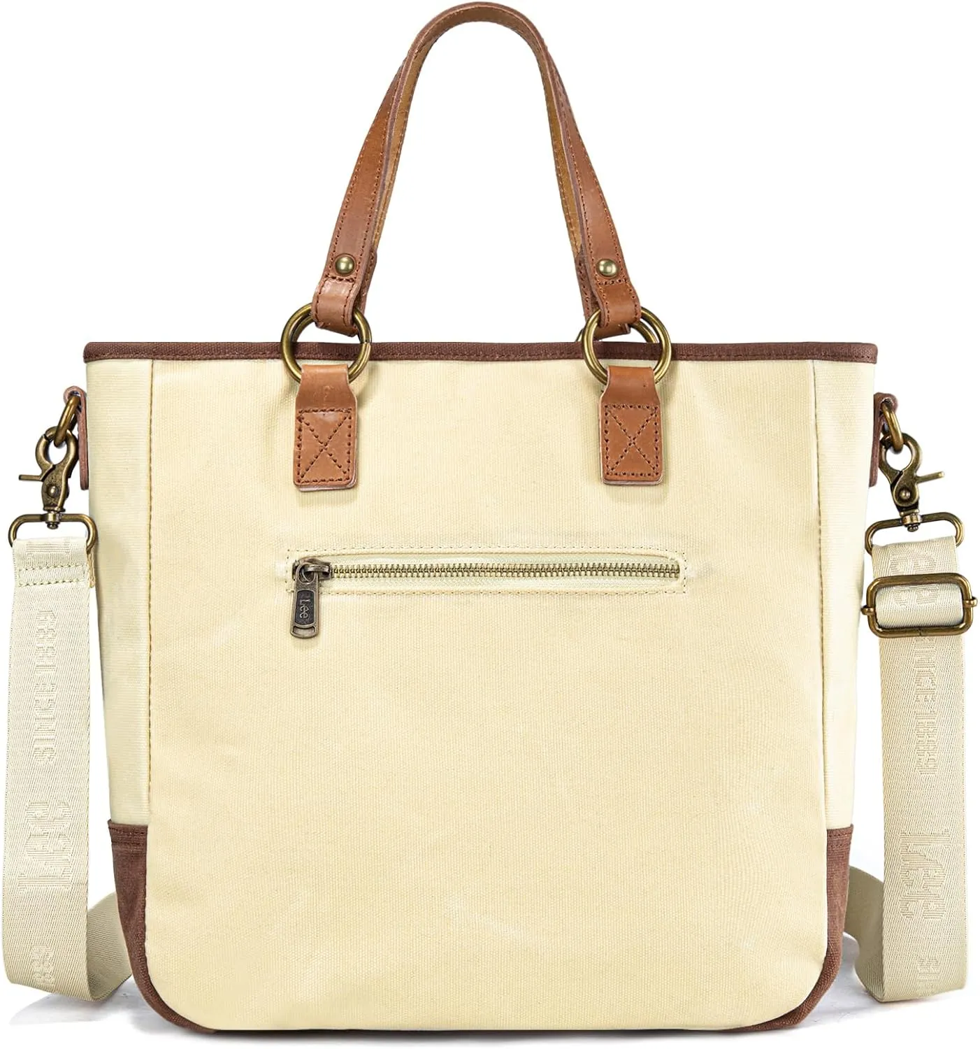 Montana West x Lee Waxed Canvas Tote Bag for Women Top-Handle Handbag Shoulder Bag with Adjustable Detachable Wide Strap