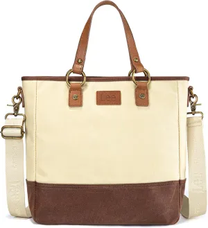 Montana West x Lee Waxed Canvas Tote Bag for Women Top-Handle Handbag Shoulder Bag with Adjustable Detachable Wide Strap
