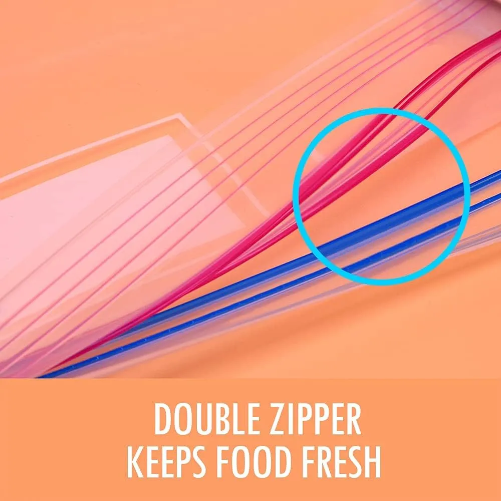 Multi-Variety Pack Slider & Seal Top Zipper Food Storage Bags, 270 Count, Featuring 2 Gallon Size, Zero BPA & Microwave-Safe (8 Boxes, 8 Sizes)