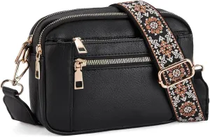Multifunctional Zipper Crossbody Bag, Multi-Pocket Crossbody Bag for Women, Adjustable And Removable Shoulder Strap.