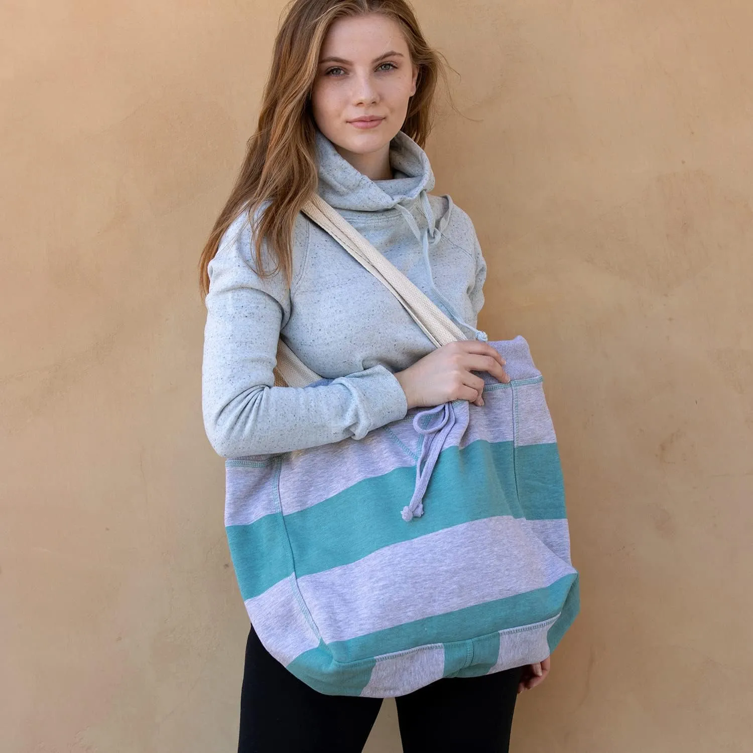 MV Sport Pro-Weave Large Everyday Fleece Travel Tote Bag with draw cords - One Size