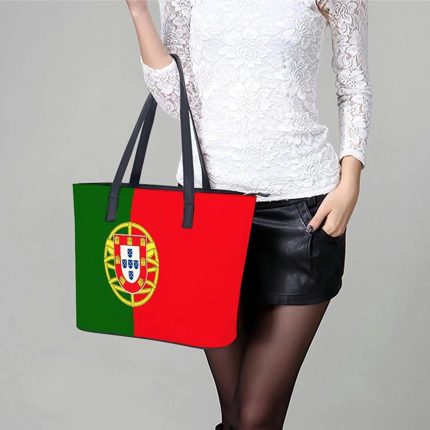 Namibia Flag Leather Tote Handbag for Women Spacious Work Bag Stylish Hobo Purse