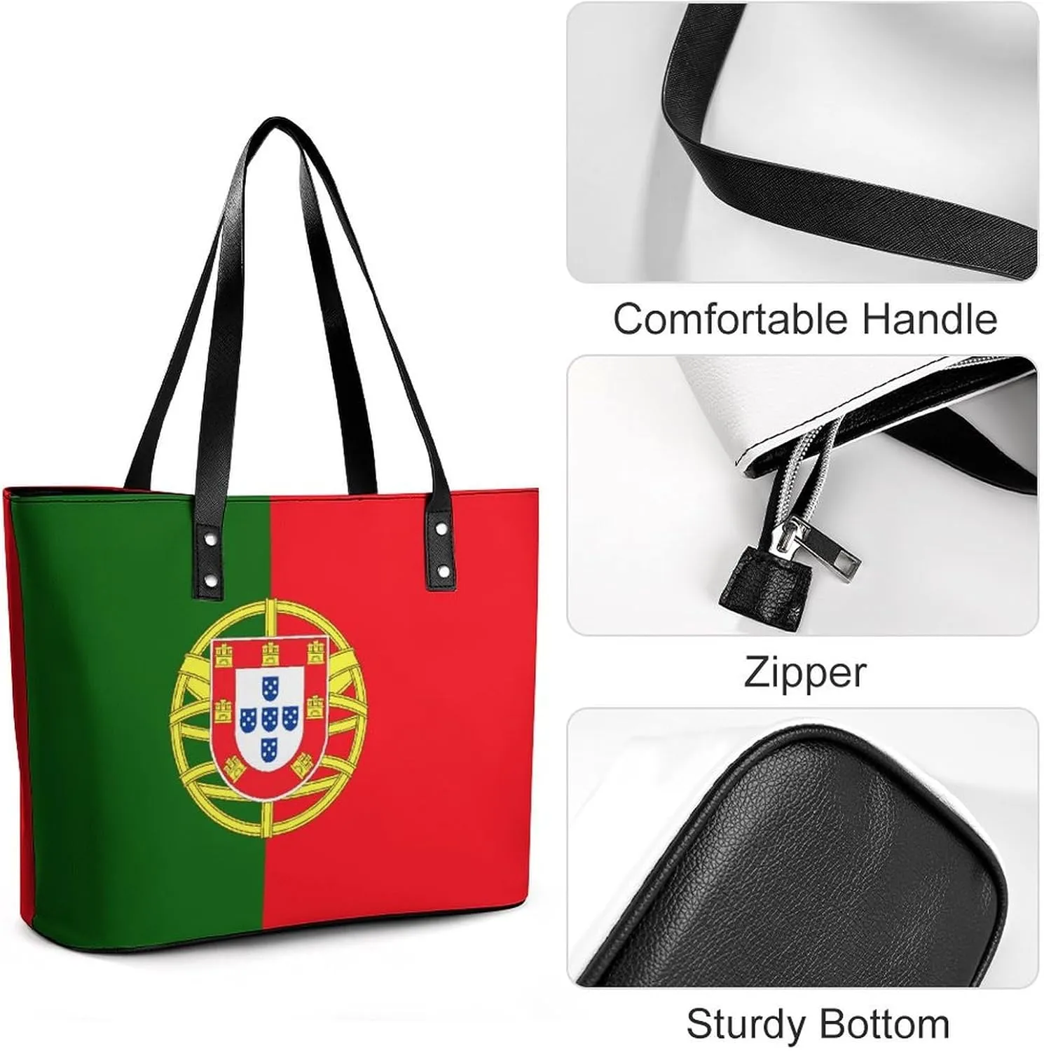 Namibia Flag Leather Tote Handbag for Women Spacious Work Bag Stylish Hobo Purse
