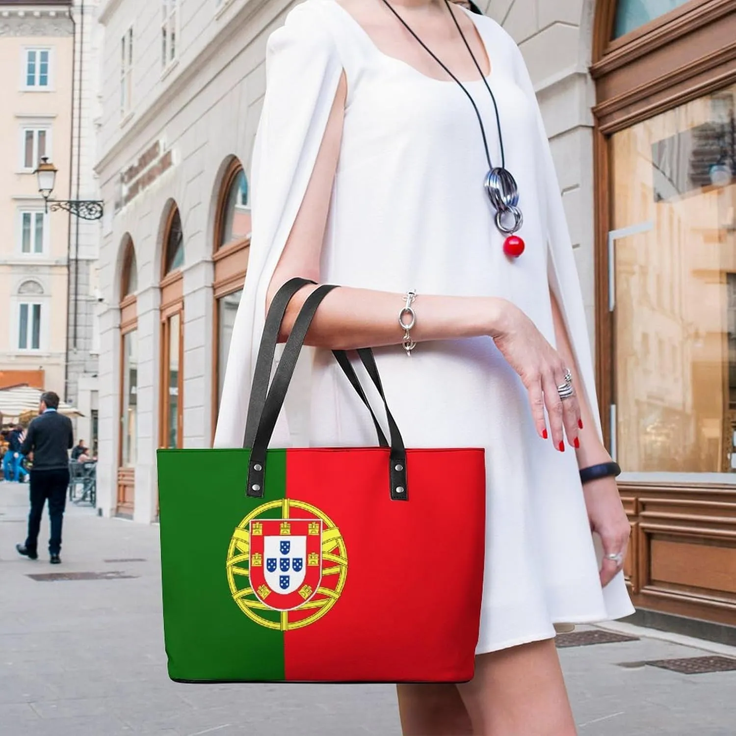 Namibia Flag Leather Tote Handbag for Women Spacious Work Bag Stylish Hobo Purse