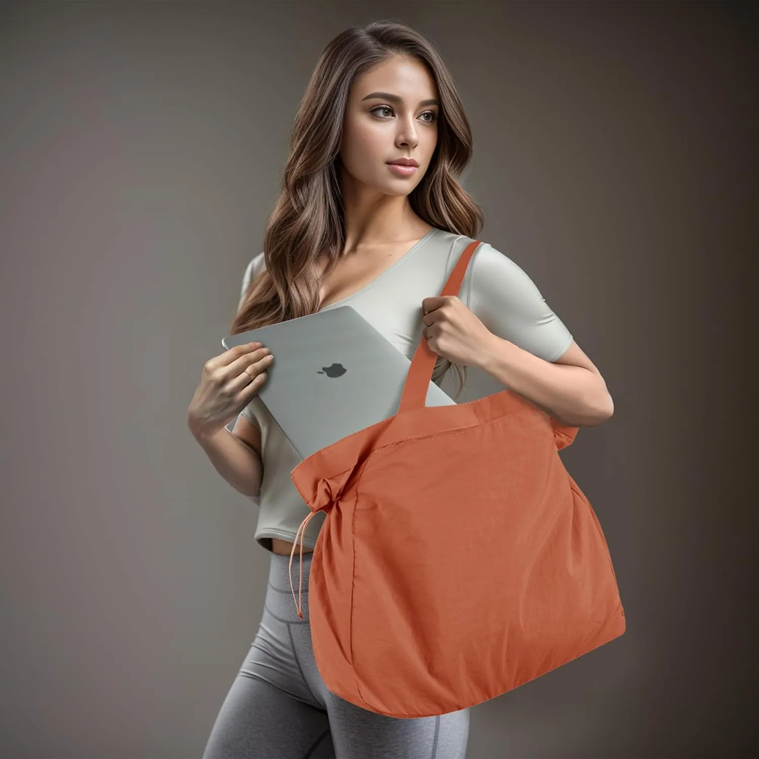 NGIL Side-Cinched Weekender Shopper Tote Bag, Large Yoga Tote Bag for Women, Shoulder Gym Tote, Nurse Essential for Work