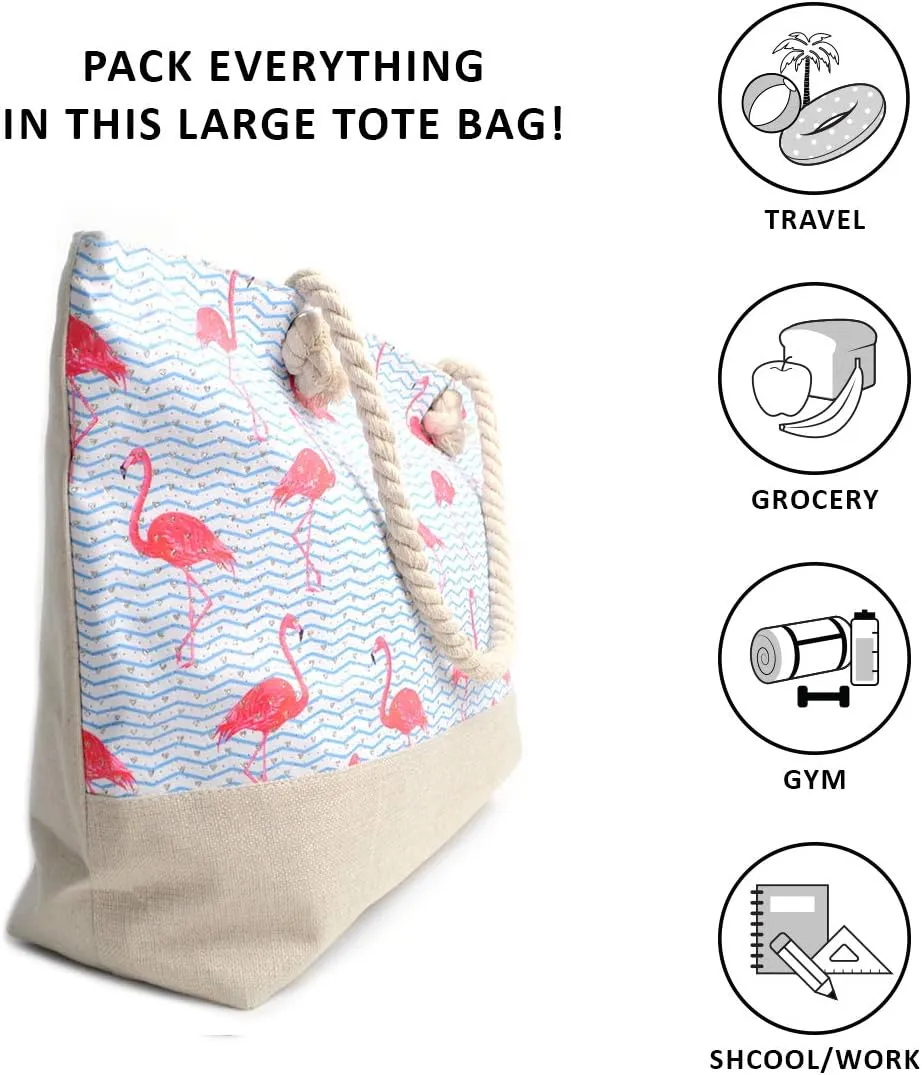 Nollia Women's Summer Tote Bag, Large Shoulder Bag   Great for Beaches, Boardwalks & Vacation Fun!