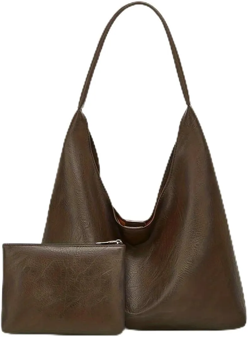 NUVVO Retro Large Tote Bag Hand Bag with Chained Purse – Elegant & Spacious Shoulder Bag for Women Girls Ladies Female