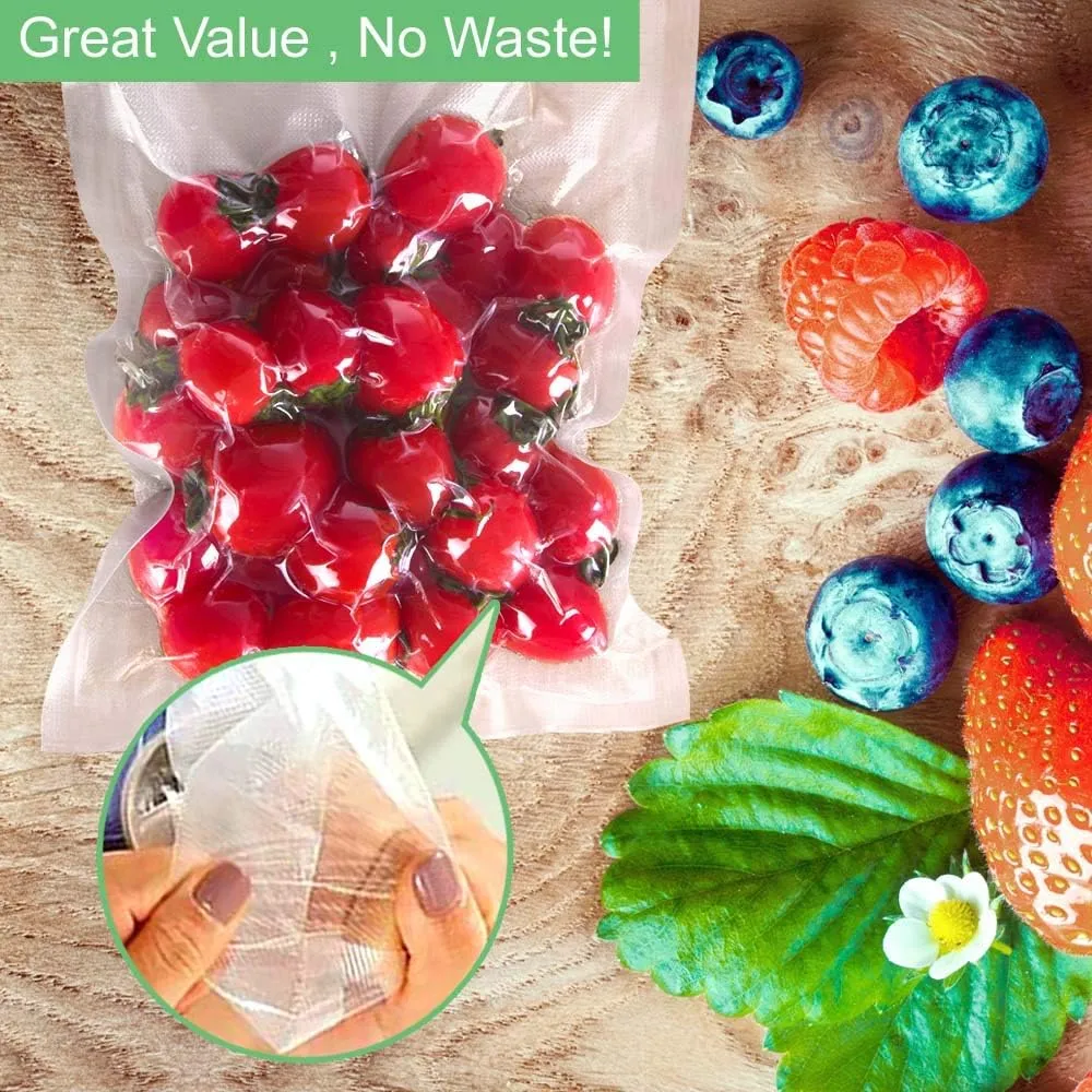 O2frepak 6Pack 8"x20'(3Rolls) and 11"x20' (3Rolls) Rolls Vacuum Sealer Bags Rolls with BPA Free,Heavy Duty Vacuum Sealer Storage Bags Rolls,Cut to Size Roll,Great for Sous Vide Cooking