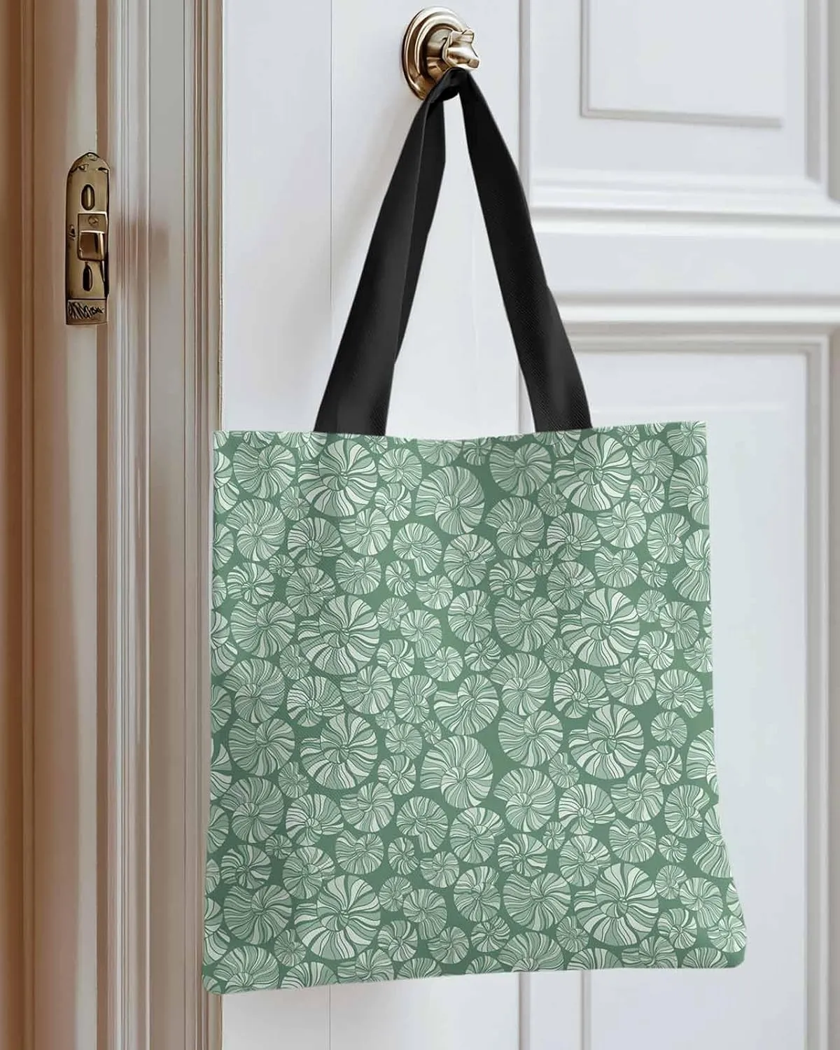 Ocean Party happy Valentine's Day Canvas Tote Bag Shoulder Bag Casual Bag with Inner Pocket for Shopping Grocery Work