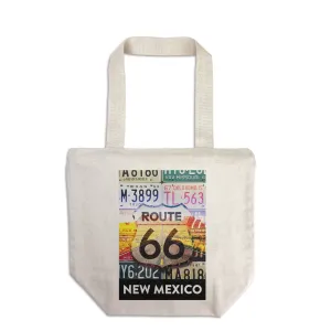 ORGANIC TOTE BAG New Mexico, Route 66, License Plates