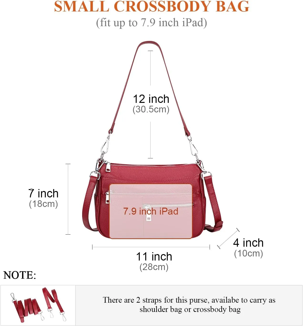 Over Earth Genuine Leather Shoulder Bag Small Crossbody Handbags for Women Ladies Purse