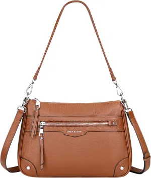 Over Earth Leather Crossbody Bags for Women Small Hobo Purses Ladies Shoulder Bag