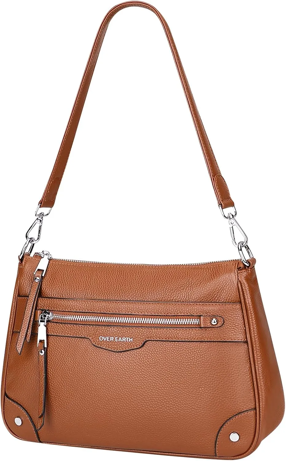 Over Earth Leather Crossbody Bags for Women Small Hobo Purses Ladies Shoulder Bag