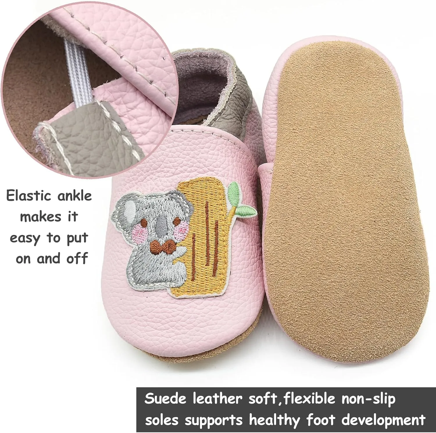 Owlowla Baby Soft Sole Leather Crib Shoes Infant Toddler Pre-Walker Shoes Boy Girl …