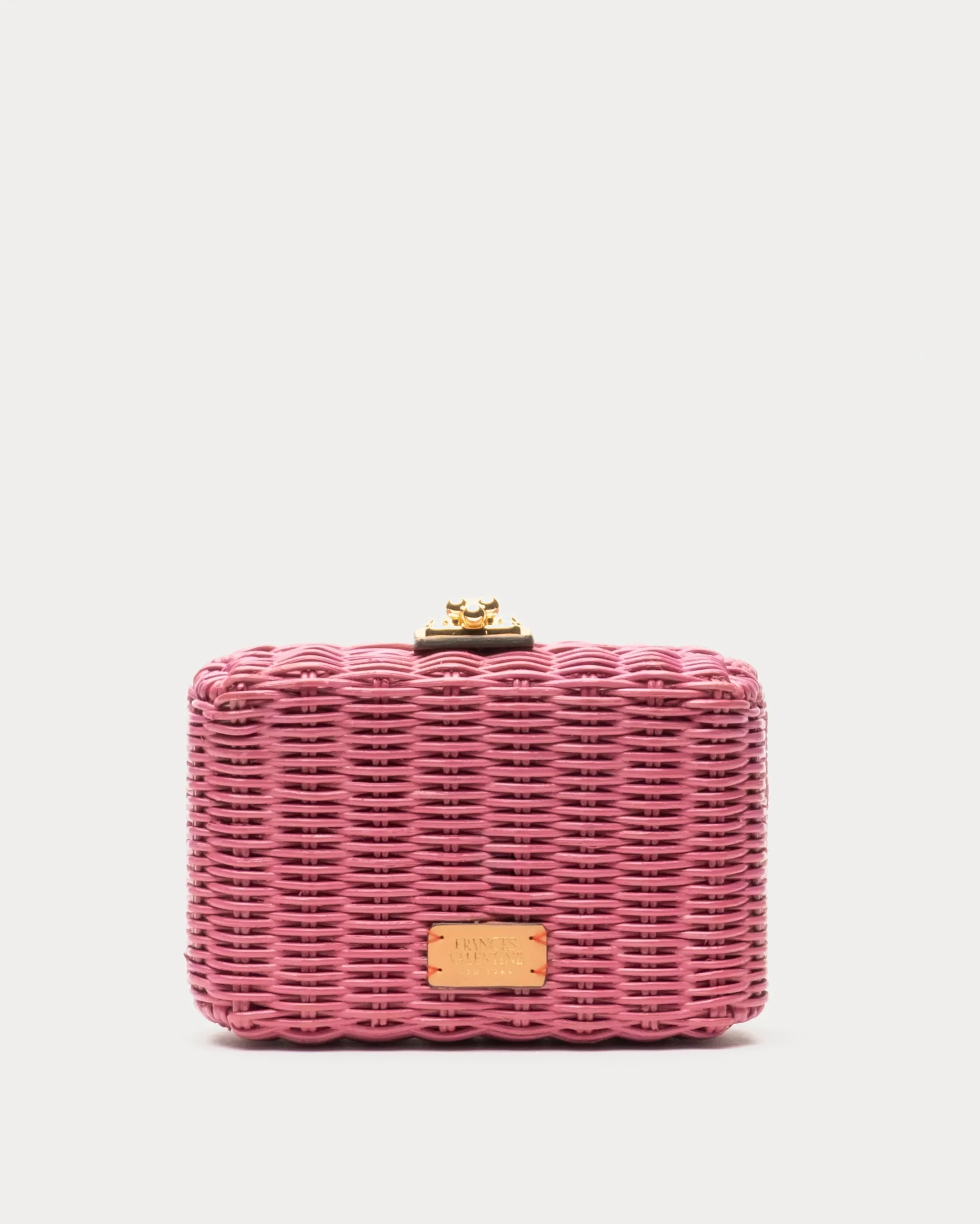Paige Wicker Clutch - Pink