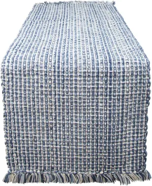 Park Designs Blue Denim Tweed Farmhouse Table Runner 36 Inch | 13" x 36" Rustic Dining Table Accessory | Hand Loomed & Rugged Texture | Modern Farmhouse Table Runners 36 Inches
